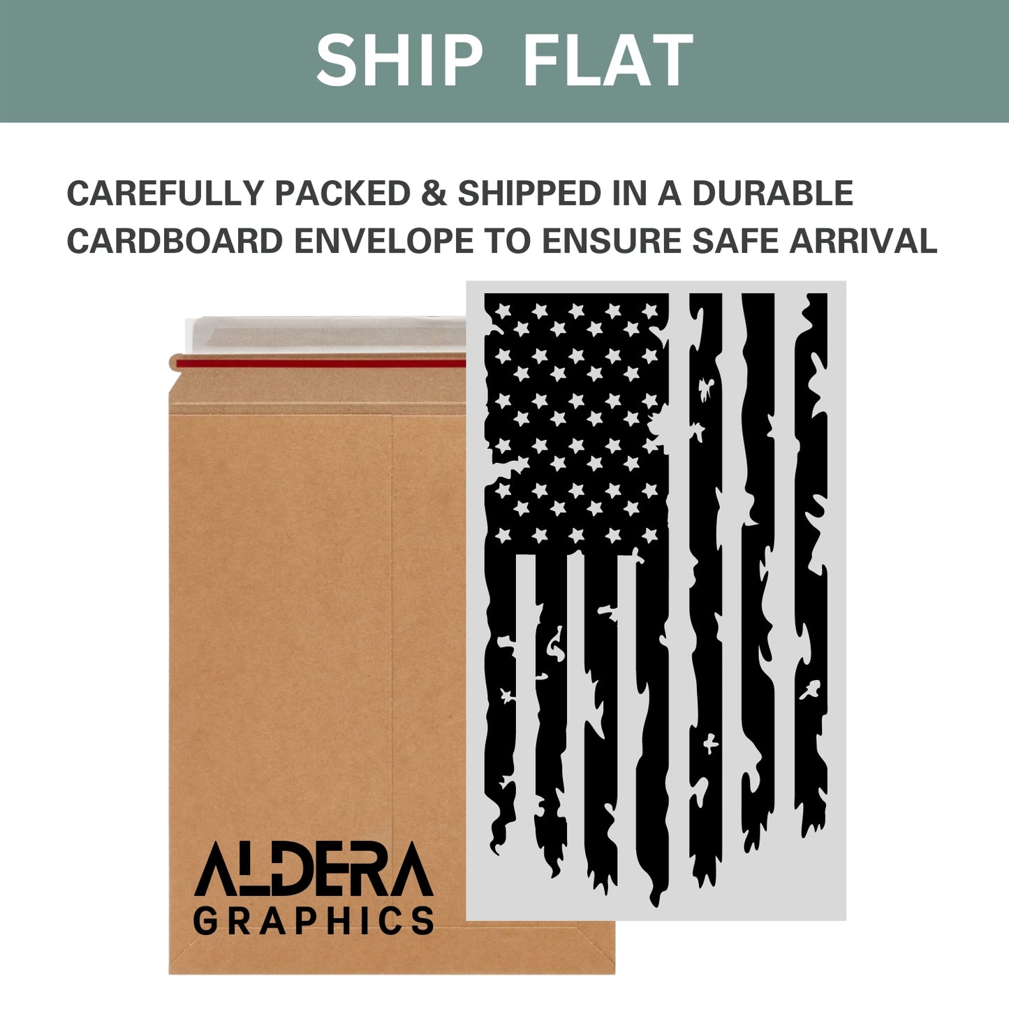 Distressed American USA US Flag Truck Tailgate Vinyl Decal Sticker