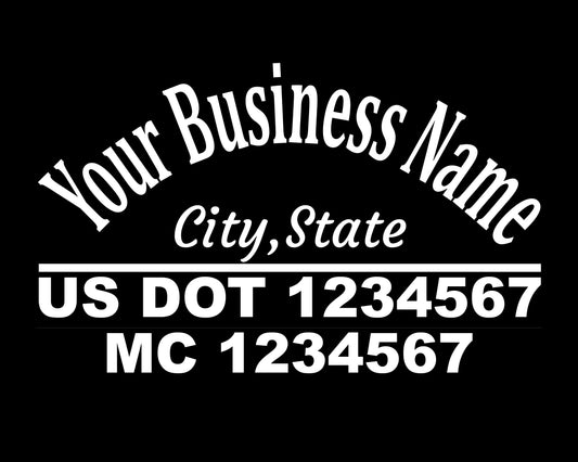 Custom Us Dot and Mc Number Trucking Decals- Tow truck Decals- Personalized Company Logos