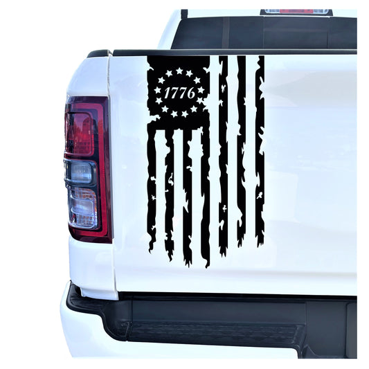 Betsy Ross Flag 1776 Distressed American USA US Flag Truck Tailgate Vinyl Decal