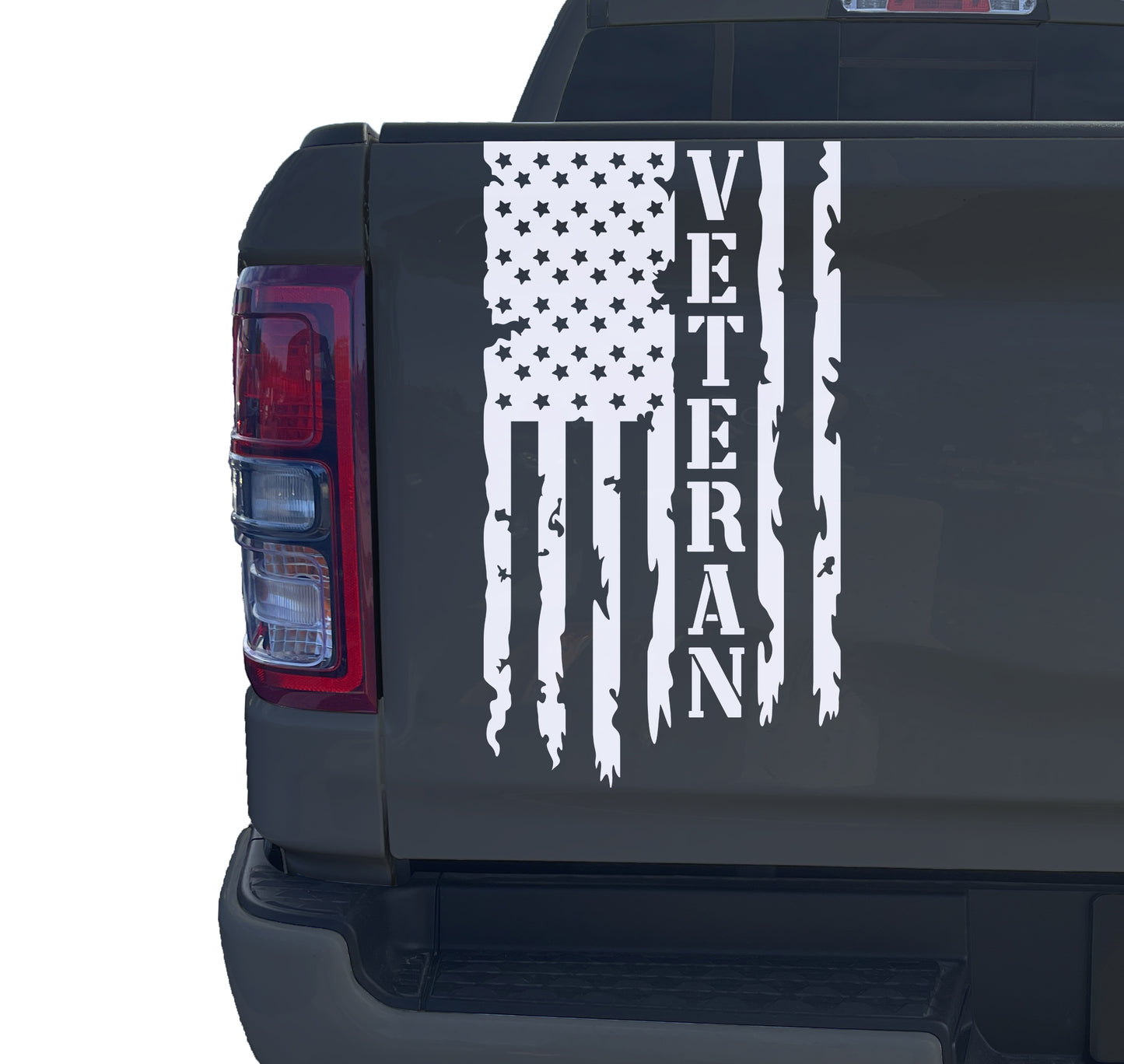 Veteran Vietnam Retired Distressed American USA US Flag Truck Tailgate Vinyl Decal U.S. Army Sticker