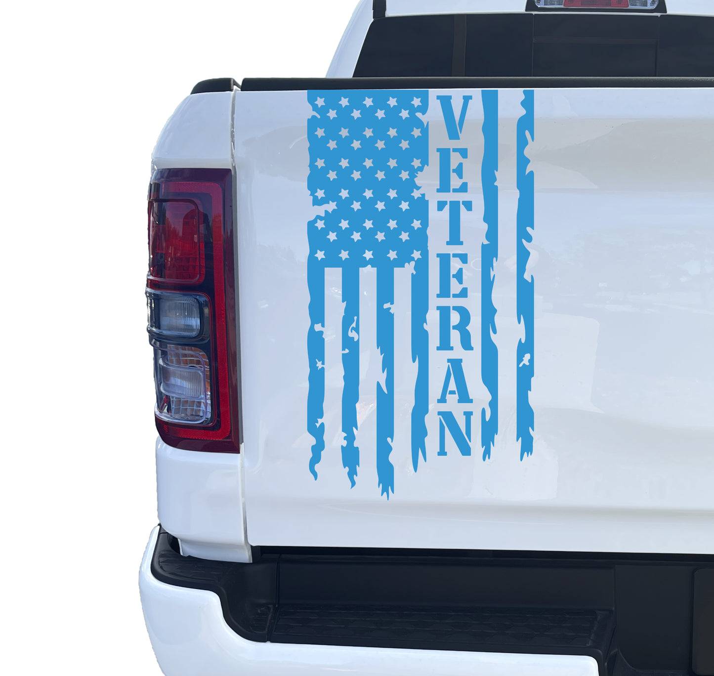 Veteran Vietnam Retired Distressed American USA US Flag Truck Tailgate Vinyl Decal U.S. Army Sticker