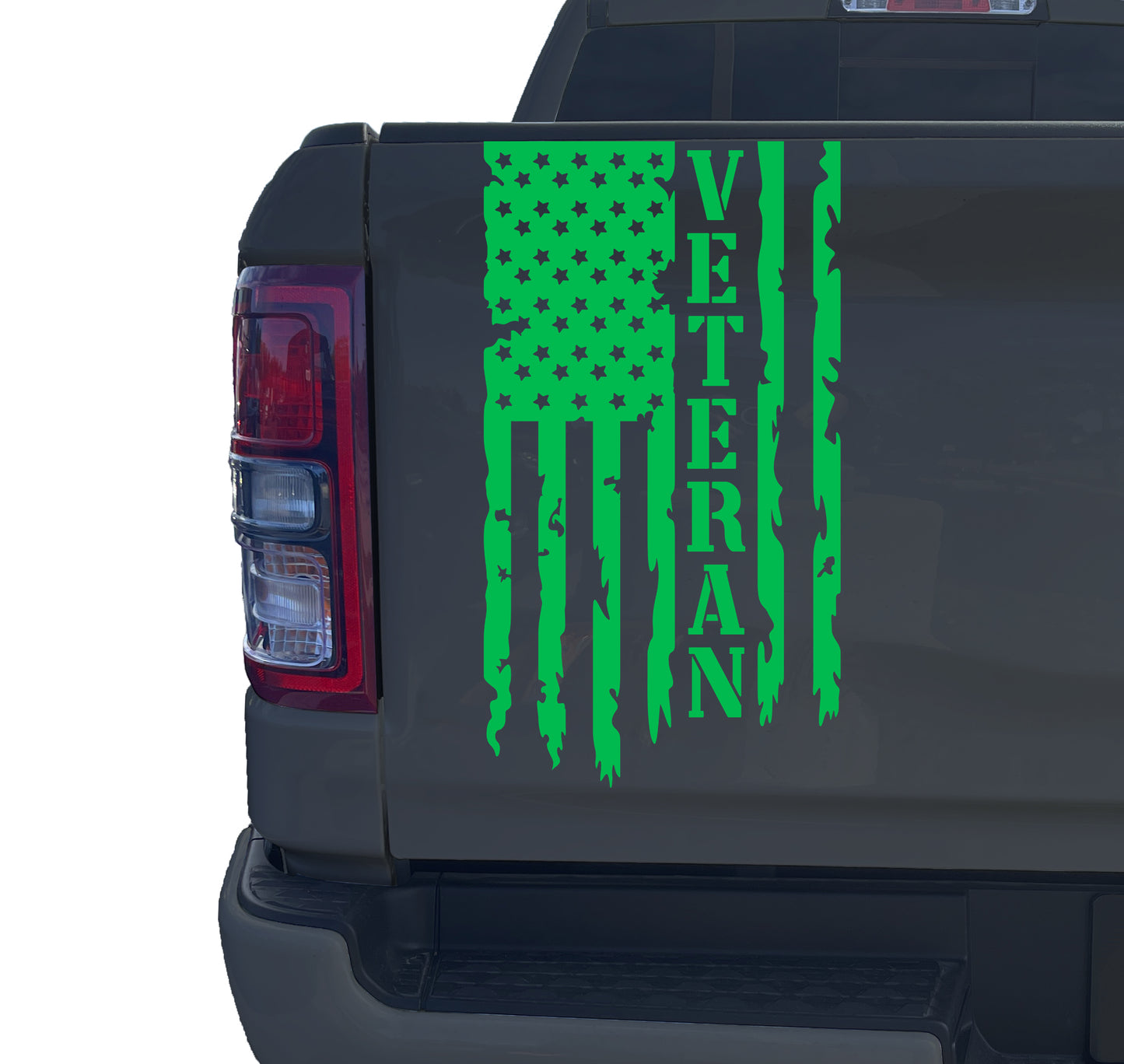 Veteran Vietnam Retired Distressed American USA US Flag Truck Tailgate Vinyl Decal U.S. Army Sticker