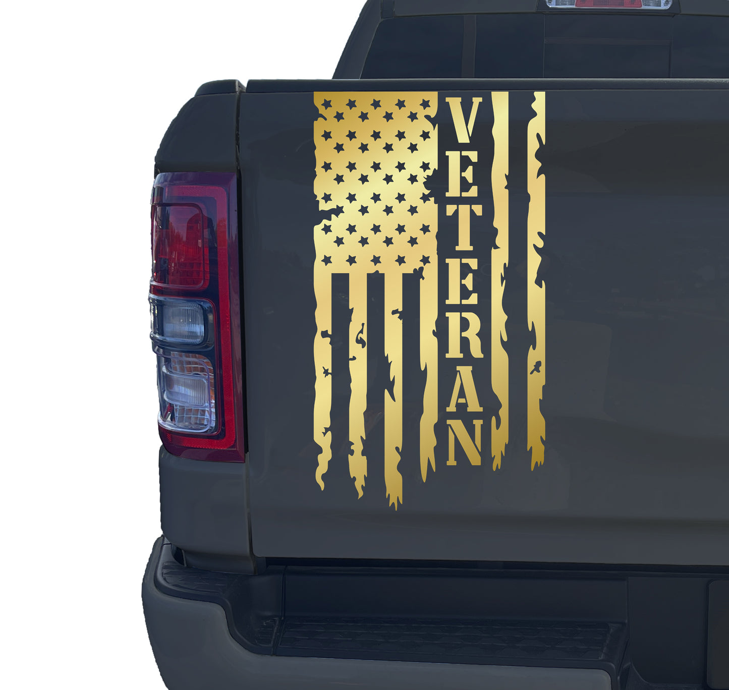 Veteran Vietnam Retired Distressed American USA US Flag Truck Tailgate Vinyl Decal U.S. Army Sticker