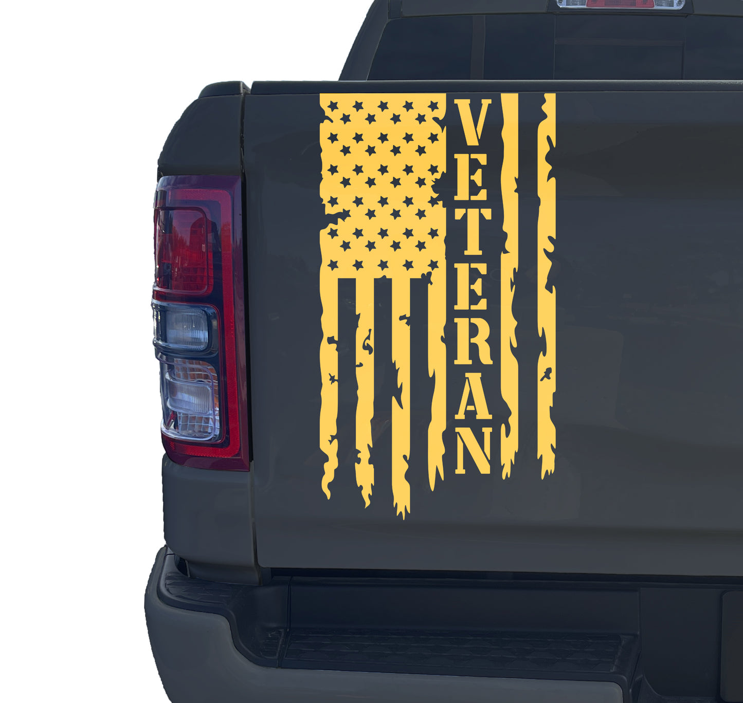 Veteran Vietnam Retired Distressed American USA US Flag Truck Tailgate Vinyl Decal U.S. Army Sticker