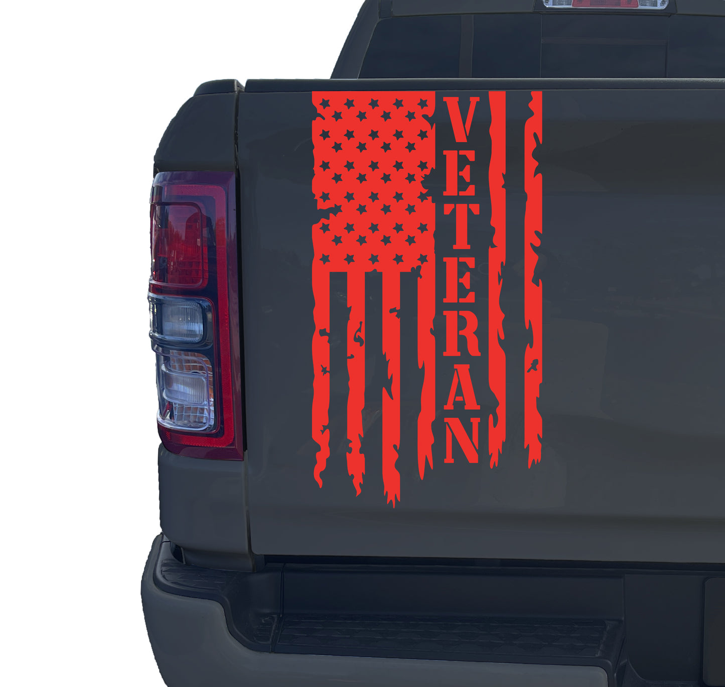 Veteran Vietnam Retired Distressed American USA US Flag Truck Tailgate Vinyl Decal U.S. Army Sticker