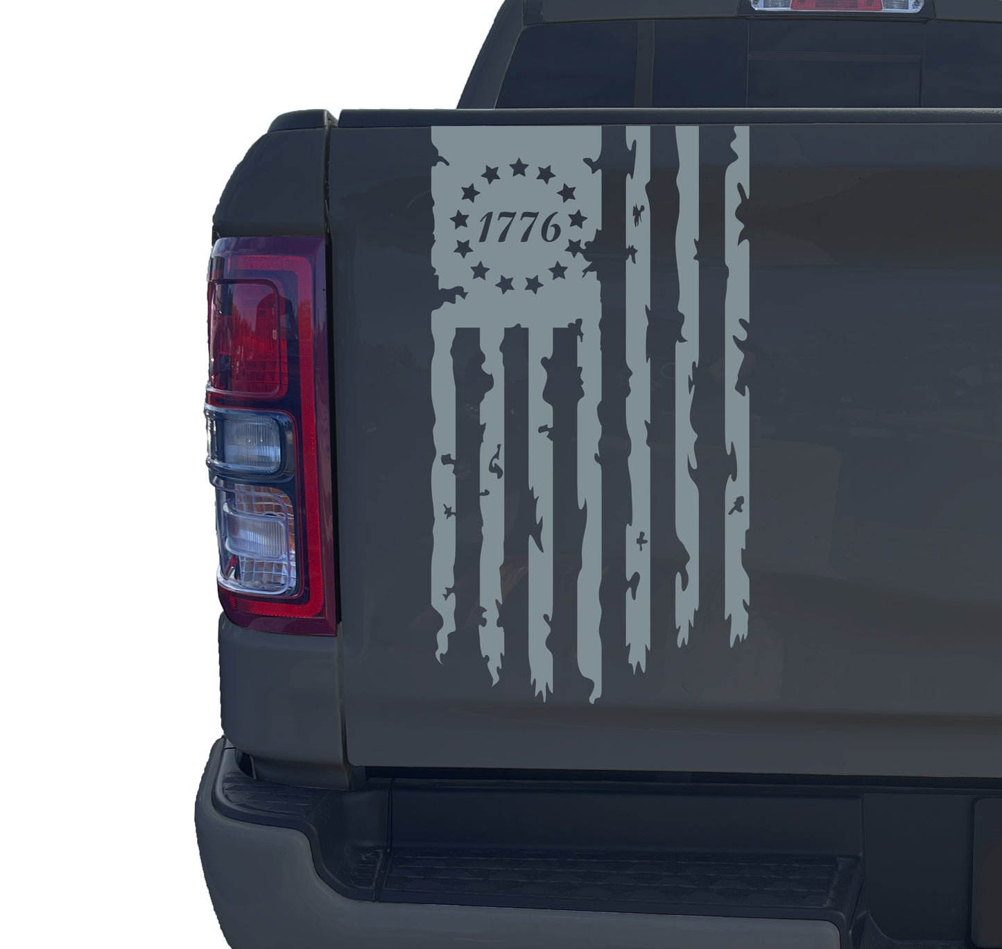 Betsy Ross Flag 1776 Distressed American USA US Flag Truck Tailgate Vinyl Decal