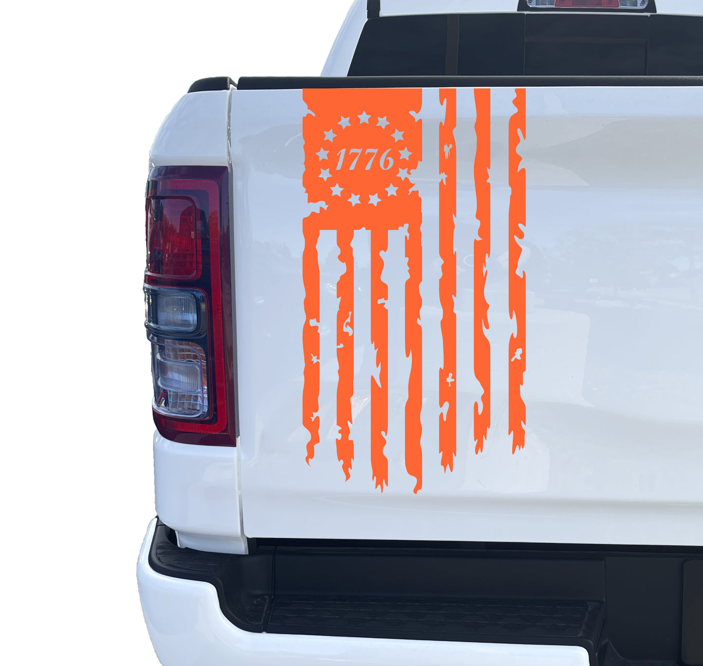 Betsy Ross Flag 1776 Distressed American USA US Flag Truck Tailgate Vinyl Decal