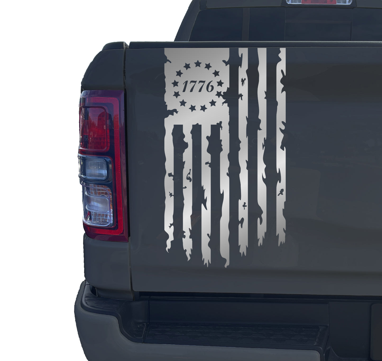 Betsy Ross Flag 1776 Distressed American USA US Flag Truck Tailgate Vinyl Decal