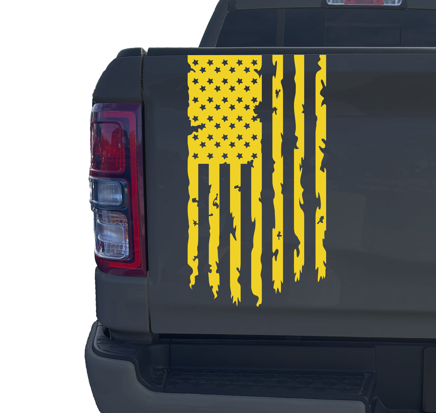 Distressed American USA US Flag Truck Tailgate Vinyl Decal Sticker